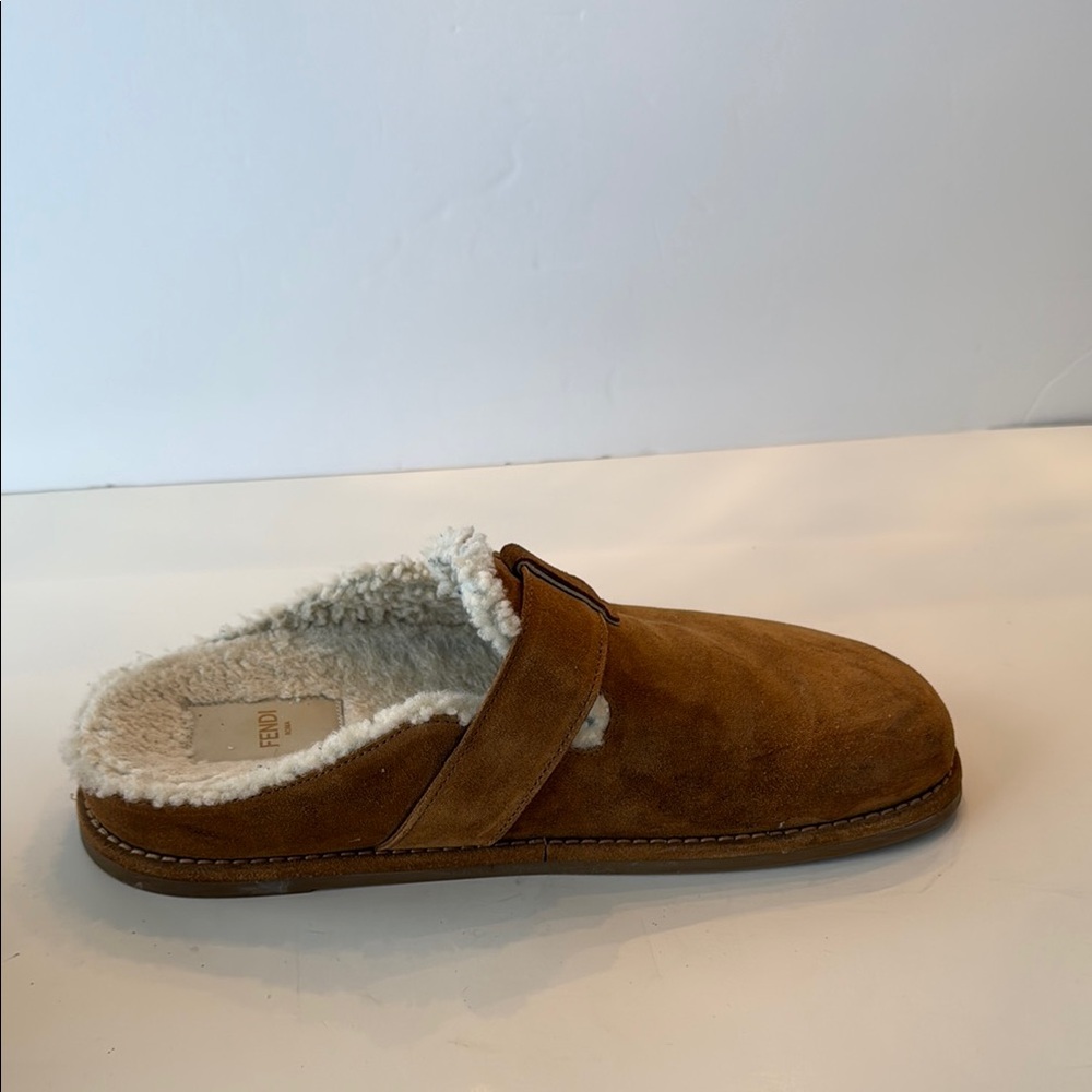 Fendi Gold and Brown Mules with Soft Lining - Picture 5 of 12